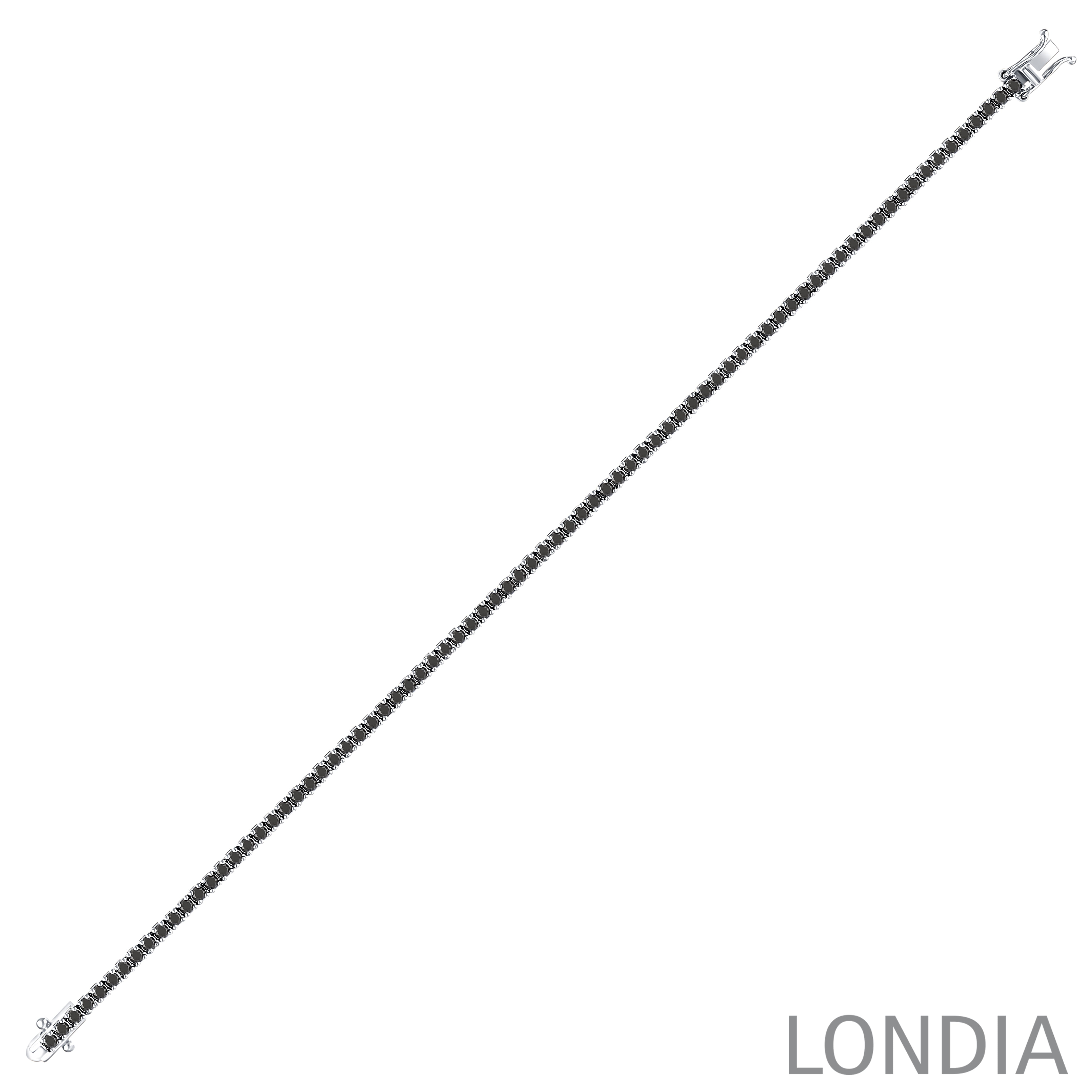 14K Gold 2.00 Carat Black Diamond Men’s Tennis Bracelet