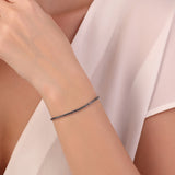 14K Gold 2.00 Carat Black Diamond Tennis Bracelet