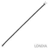 14K Gold 3.10 Carat Clair Collection Black Diamond Tennis Bracelet