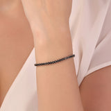 14K Gold 3.10 Carat Clair Collection Black Diamond Tennis Bracelet