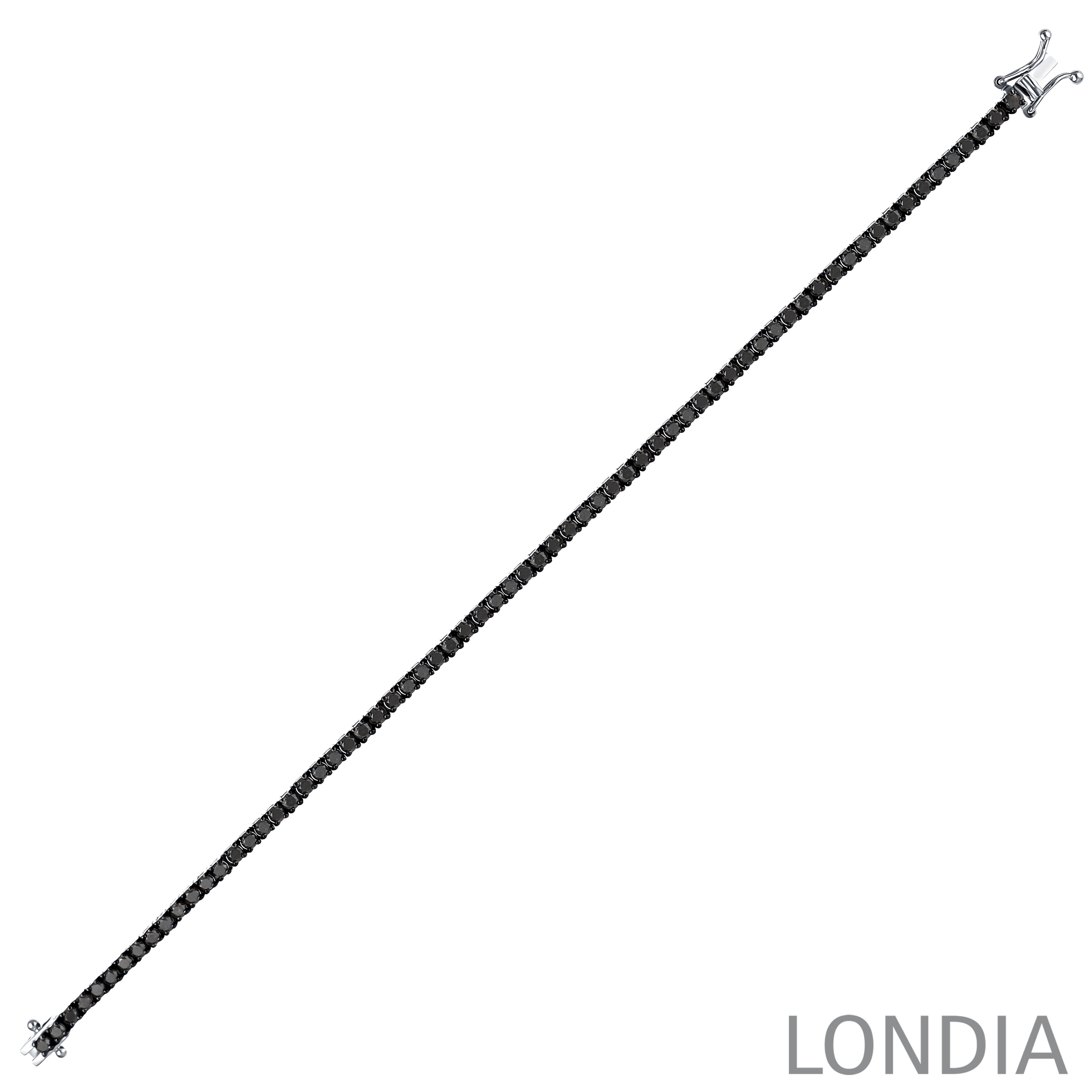 14K Gold 3.50 Carat Black Diamond Men’s Tennis Bracelet