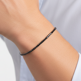 14K Gold 4.00 Carat Black Diamond Men’s Tennis Bracelet