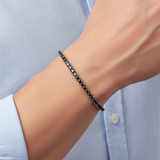 14K Gold 4.00 Carat Clair Collection Black Diamond Men’s Bracelet