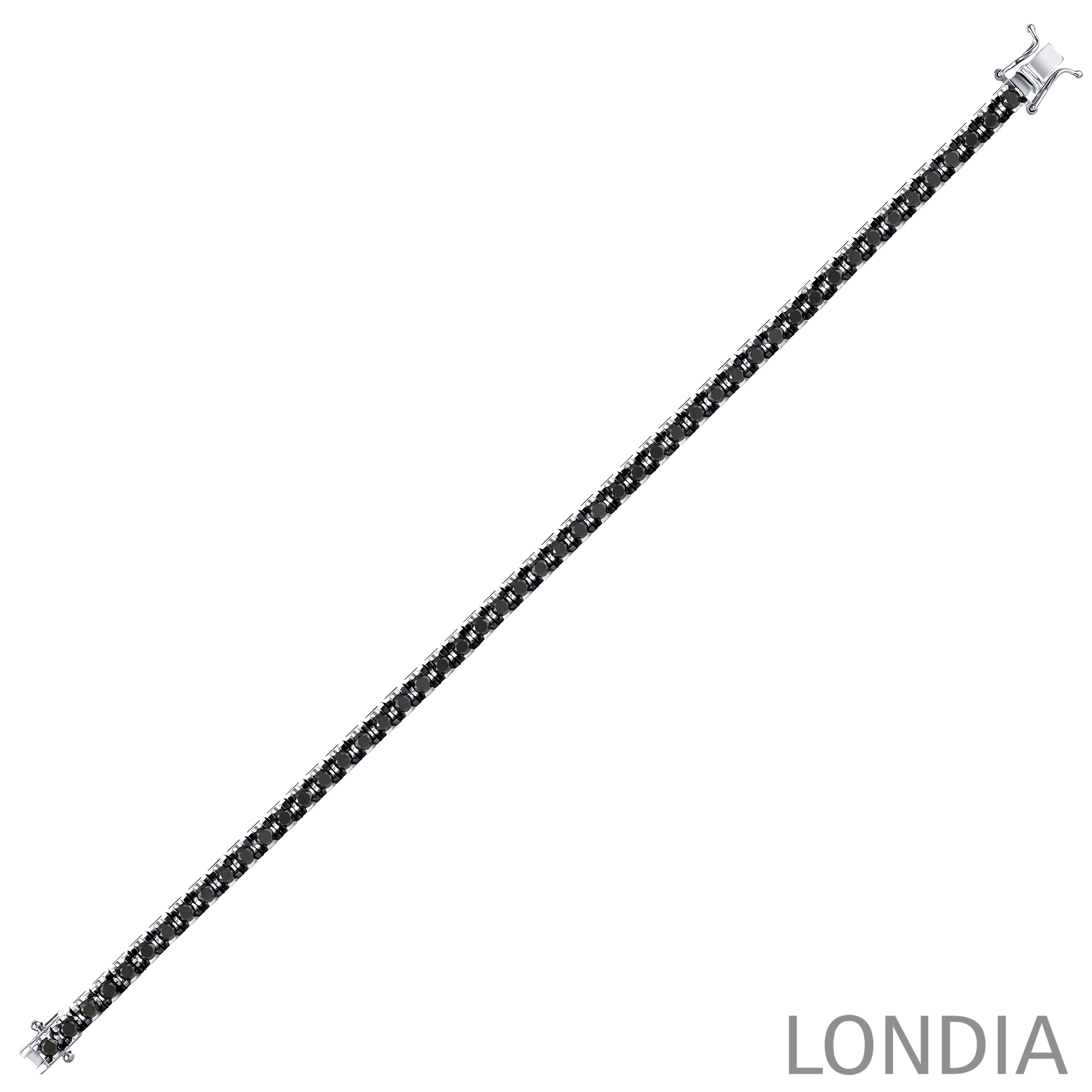 14K Gold 4.00 Carat Clair Collection Black Diamond Men’s Bracelet