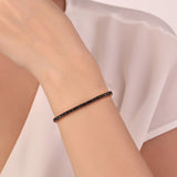 14K Gold 7.50 Carat Black Diamond Tennis Bracelet