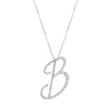 14K Gold Diamond Majestic “B” Initial Necklace