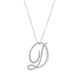 14K Gold Diamond Majestic “D” Initial Necklace