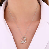 14K Gold Diamond Majestic “D” Initial Necklace