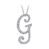 14K Gold Diamond Majestic “G” Initial Necklace