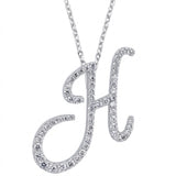 14K Gold Diamond Majestic “H” Initial Necklace
