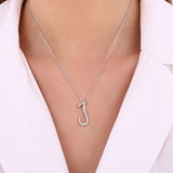 14K Gold Diamond Majestic “J” Initial Necklace