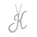 14K Gold Diamond Majestic “K” Initial Necklace