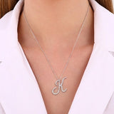 14K Gold Diamond Majestic “K” Initial Necklace