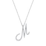 14K Gold Diamond Majestic “M” Initial Necklace