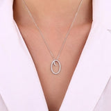 14K Gold Diamond Majestic “O” Initial Necklace