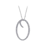 14K Gold Diamond Majestic “O” Initial Necklace