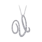 14K Gold Diamond Majestic “V” Initial Necklace