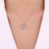 14K Gold Diamond Majestic “V” Initial Necklace