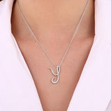 14K Gold Diamond Majestic “Y” Initial Necklace