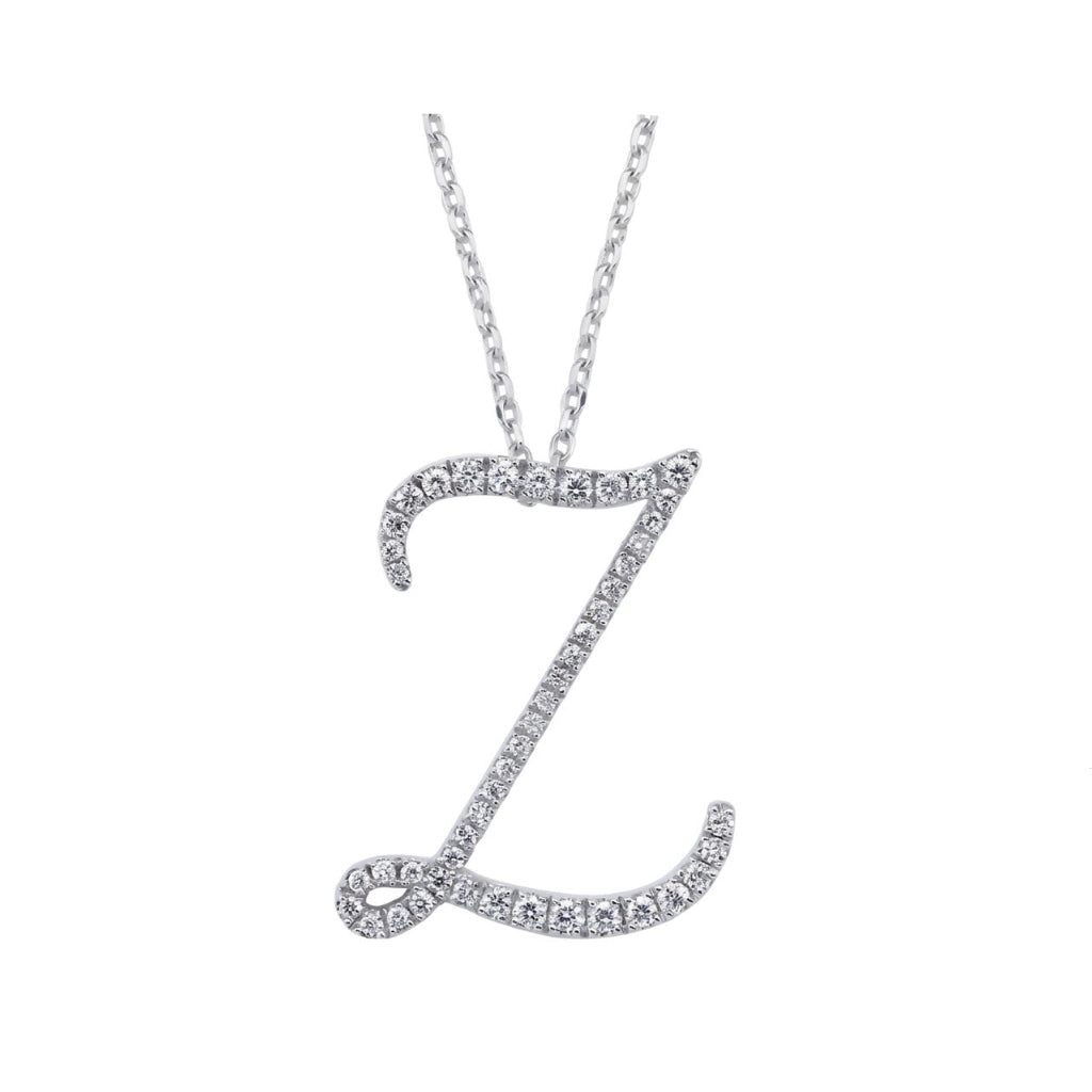 14K Gold Diamond Majestic “Z” Initial Necklace