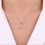 14K Gold Diamond Majestic “Z” Initial Necklace