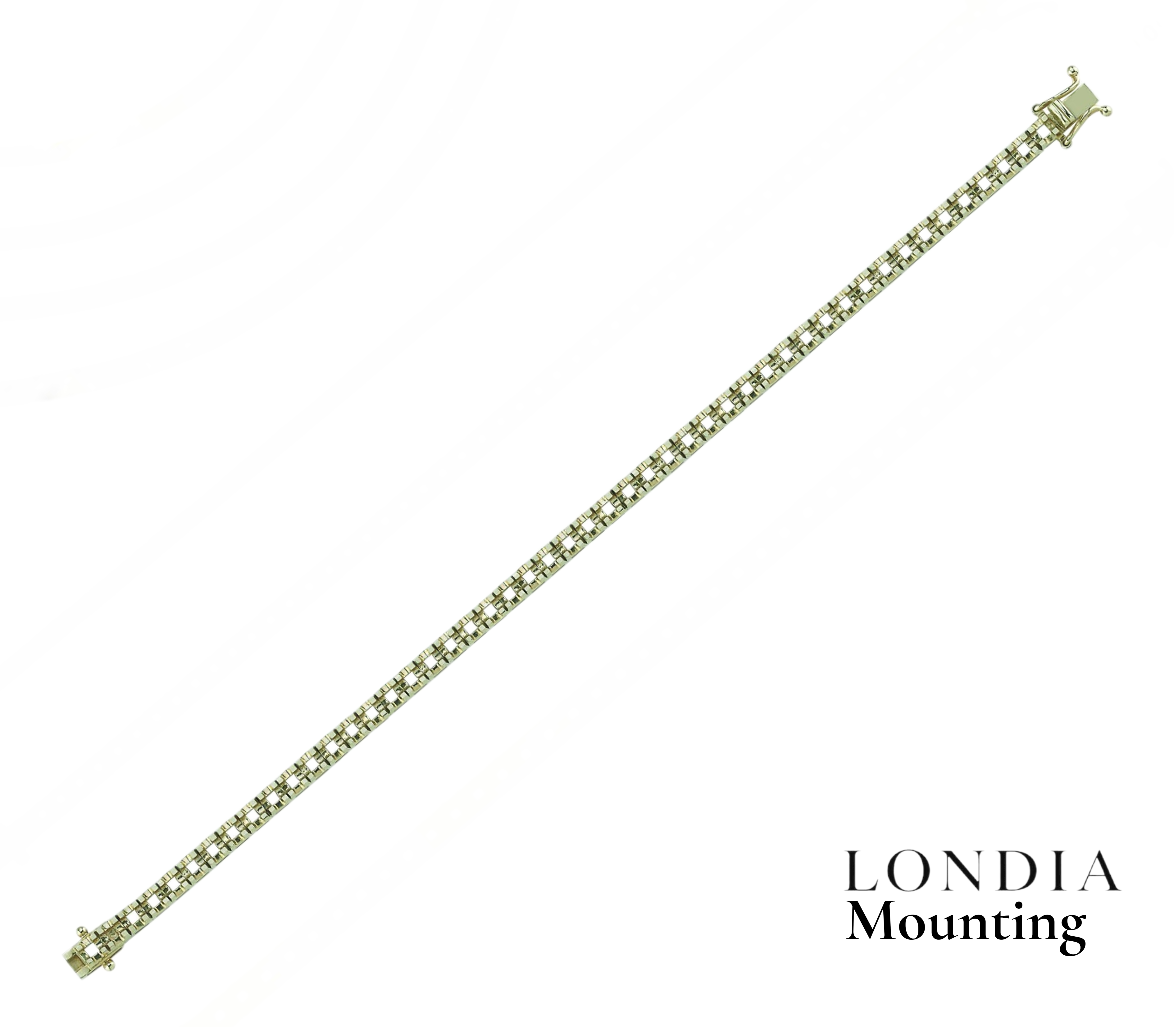 2.00 Mm 2.00 Ct. Mounting Tennis Bracelet 14K Gold