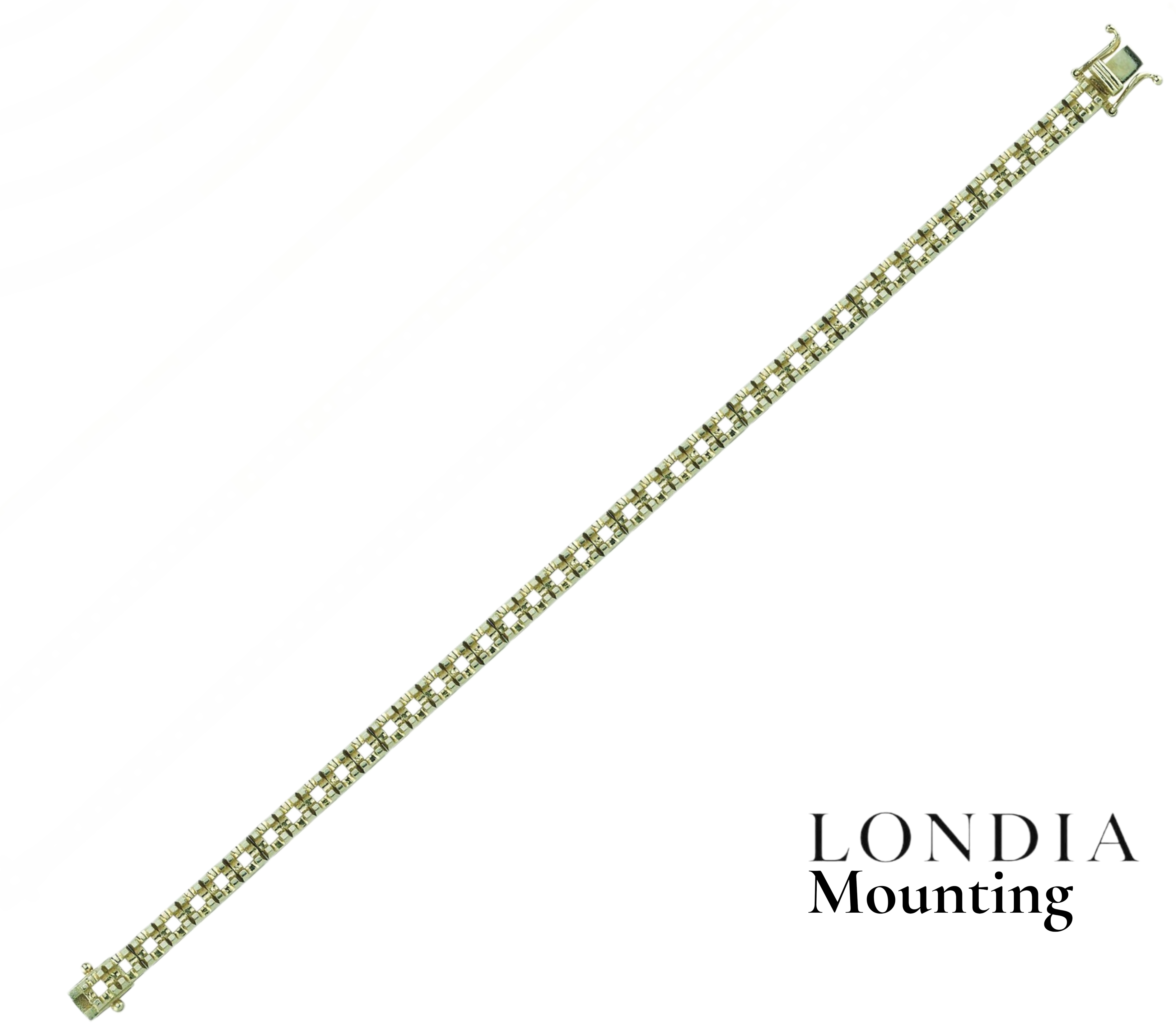 2.30 Mm 2.60 Ct. Mounting Tennis Bracelet 14K Gold