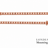 2.30 Mm 2.60 Ct. Mounting Tennis Bracelet 14K Gold