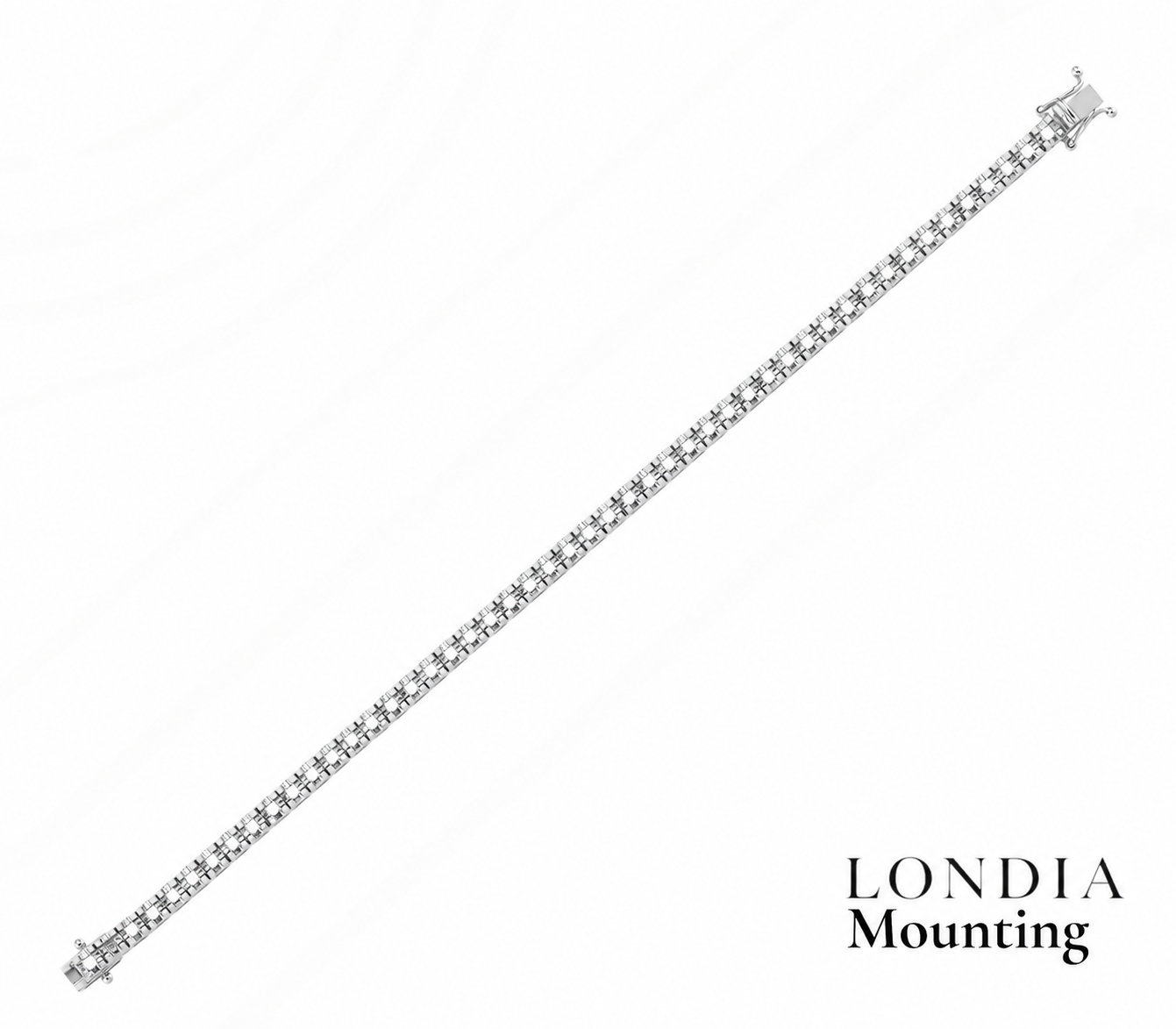 2.00 Mm 2.00 Ct. Mounting Tennis Bracelet 14K Gold