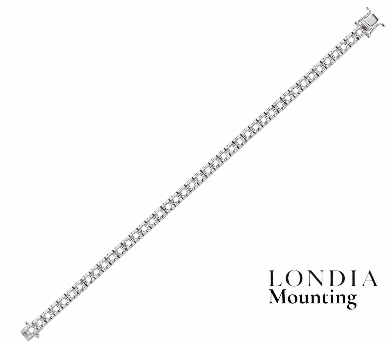 2.30 Mm 2.60 Ct. Mounting Tennis Bracelet 14K Gold