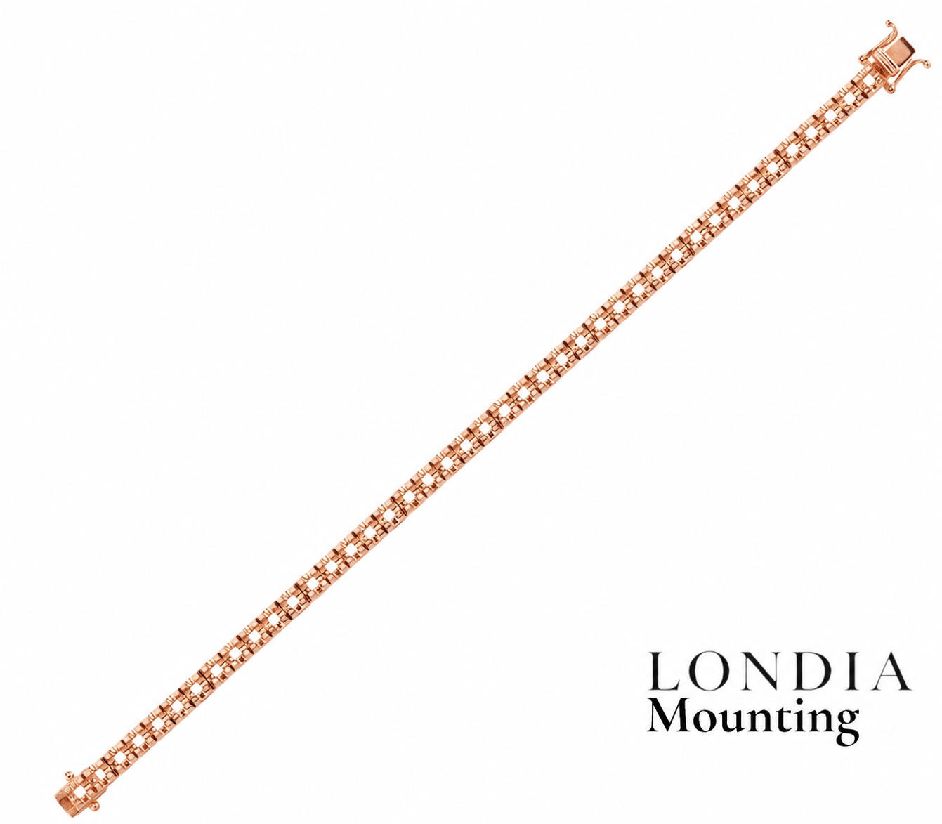 2.30 Mm 2.60 Ct. Mounting Tennis Bracelet 14K Gold
