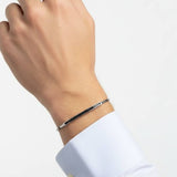 14K Gold 0.50 Carat Flexible Collection Black Diamond Men’s Bracelet