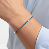 14K Gold 1.50 Carat Flexible Collection Blue Diamond Men’s Bracelet