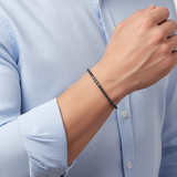 14K Gold 4.00 Carat Clair Collection Black Diamond Men’s Bracelet