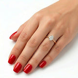 18K Gold 0.50 Carat Natural Diamond Oval Solitaire “Modern” Ring