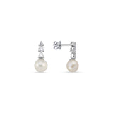 1,20 Carat Natural Diamond and Pearl Jewelry Set