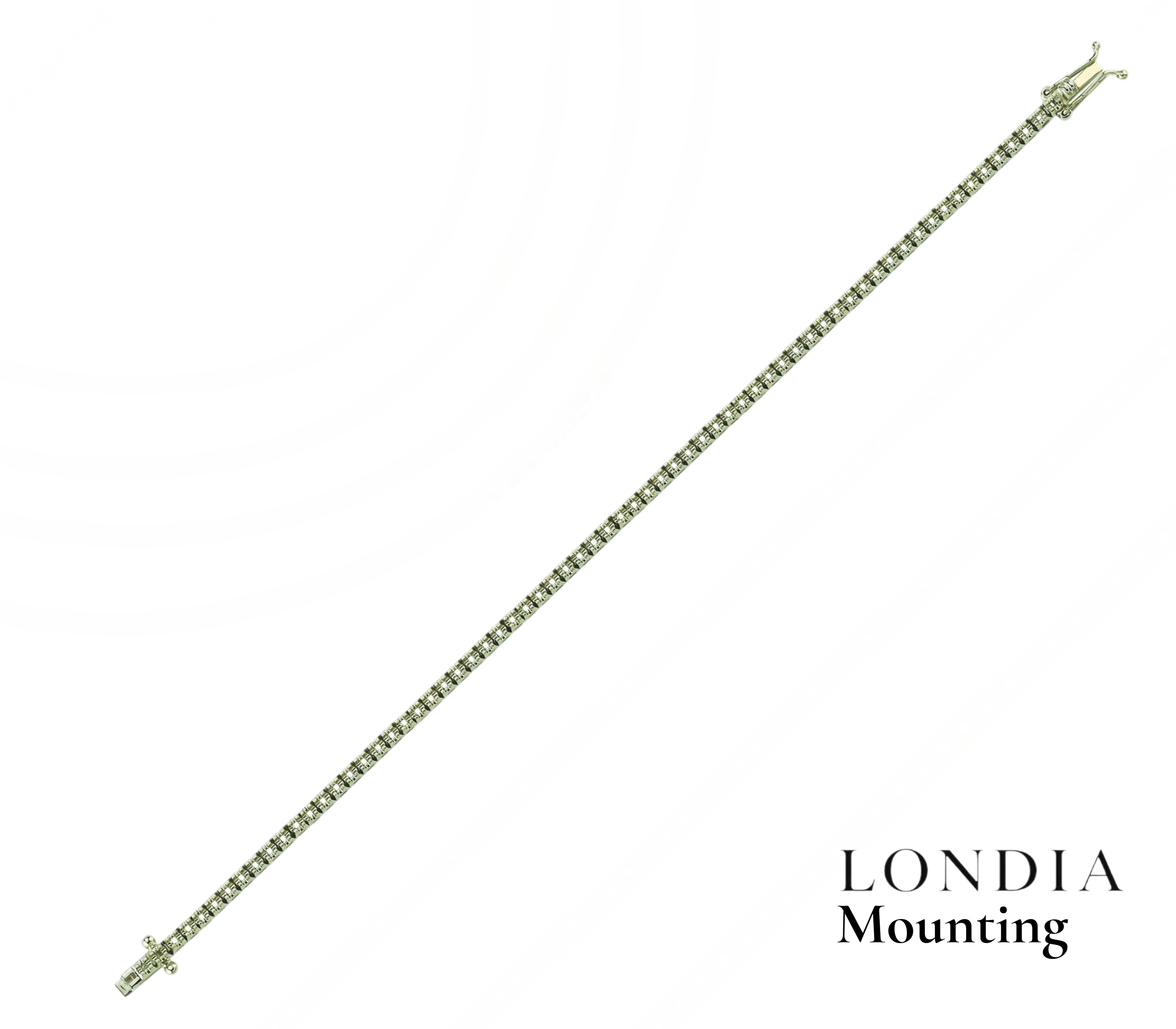 1,50 Mm 0,95 Ct. Mounting Tennis Bracelet 14K Gold