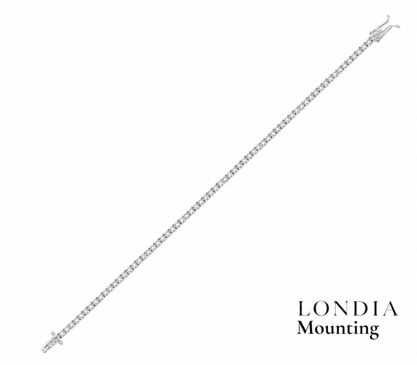 1,50 Mm 0,95 Ct. Mounting Tennis Bracelet 14K Gold