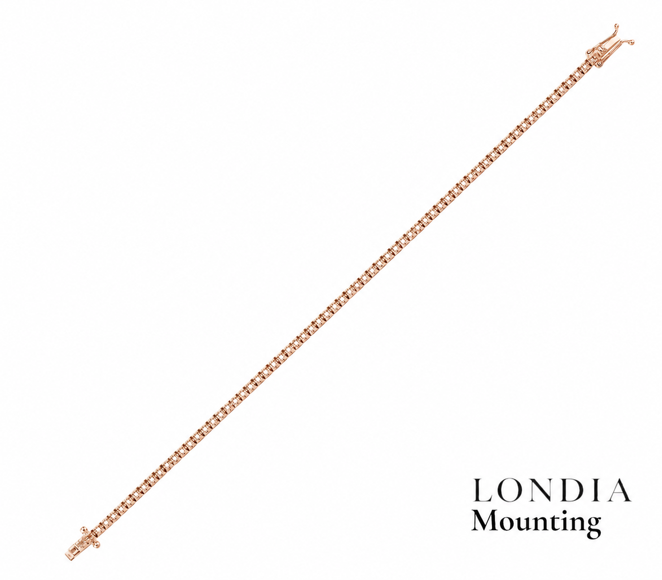 1,50 Mm 0,95 Ct. Mounting Tennis Bracelet 14K Gold
