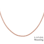 Mounting Tennis Necklace