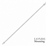 1,50 Mm 1.00 Ct. Mounting Statement Tennis Bracelet 14K Gold-1