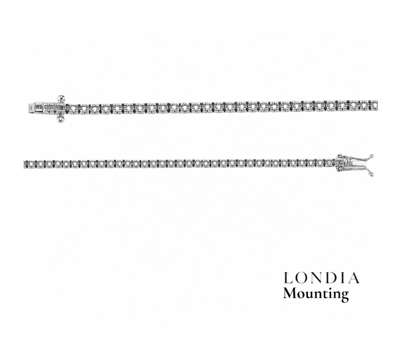 1,50 Mm 1.00 Ct. Mounting Statement Tennis Bracelet 14K Gold