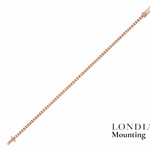 1,50 Mm 1.00 Ct. Mounting Statement Tennis Bracelet 14K Gold