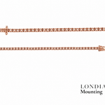 1,50 Mm 1.00 Ct. Mounting Statement Tennis Bracelet 14K Gold_4