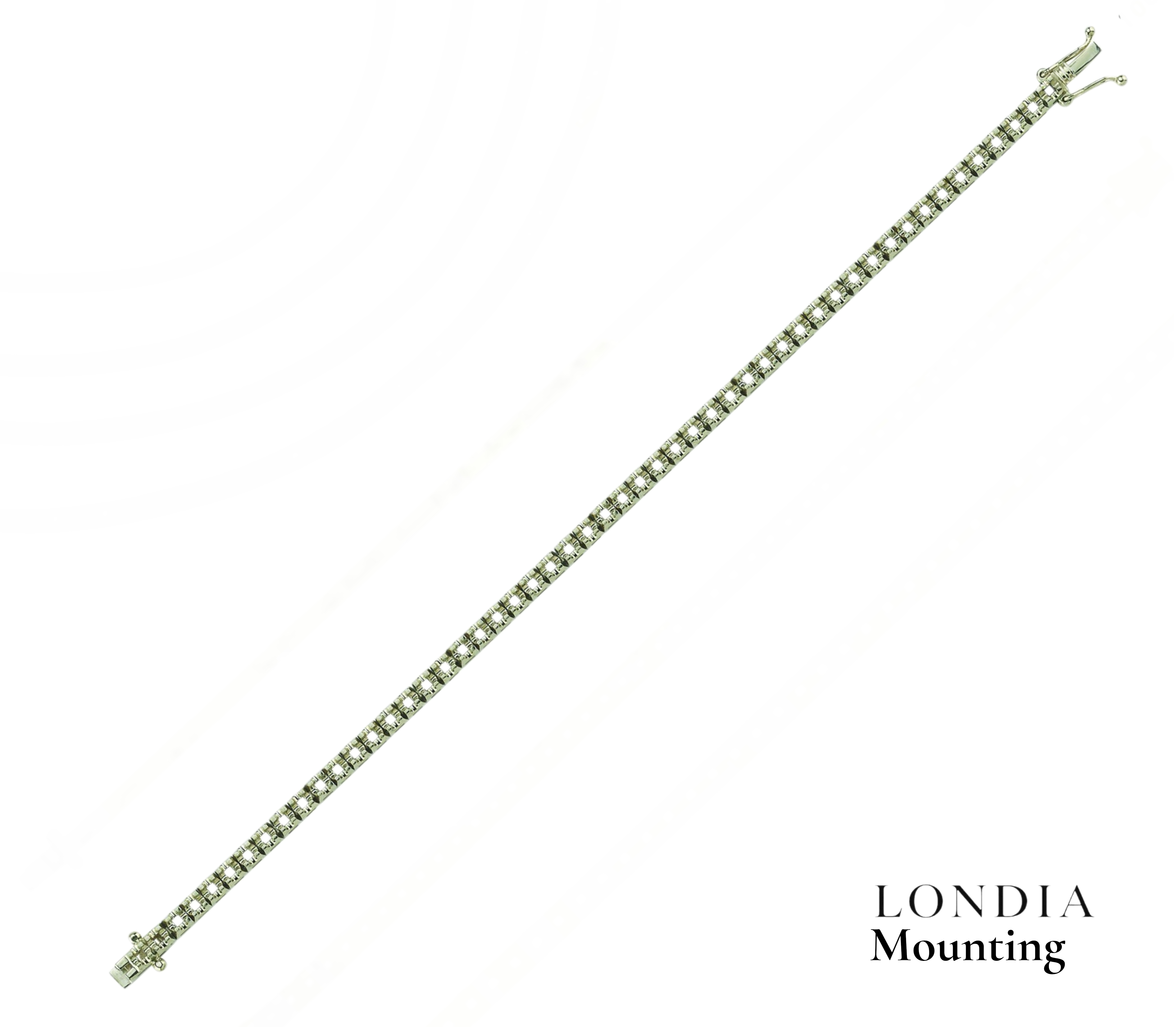 1,70 Mm 1.35 Ct. Mounting Tennis Bracelet 14K Gold