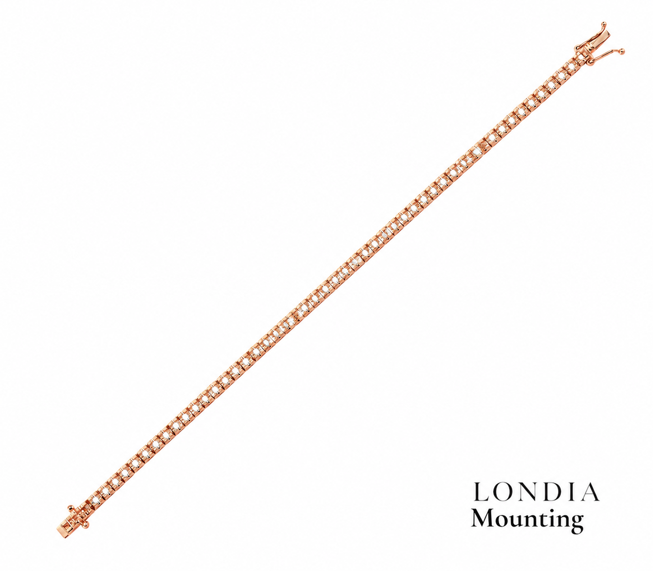 1,70 Mm 1.35 Ct. Mounting Tennis Bracelet 14K Gold