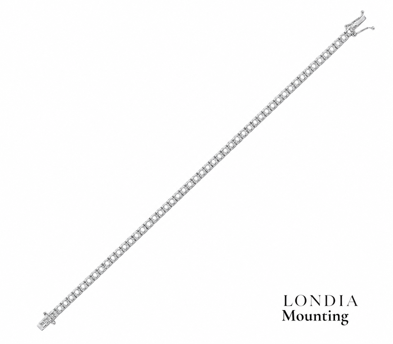 1,70 Mm 1.35 Ct. Mounting Tennis Bracelet 14K Gold