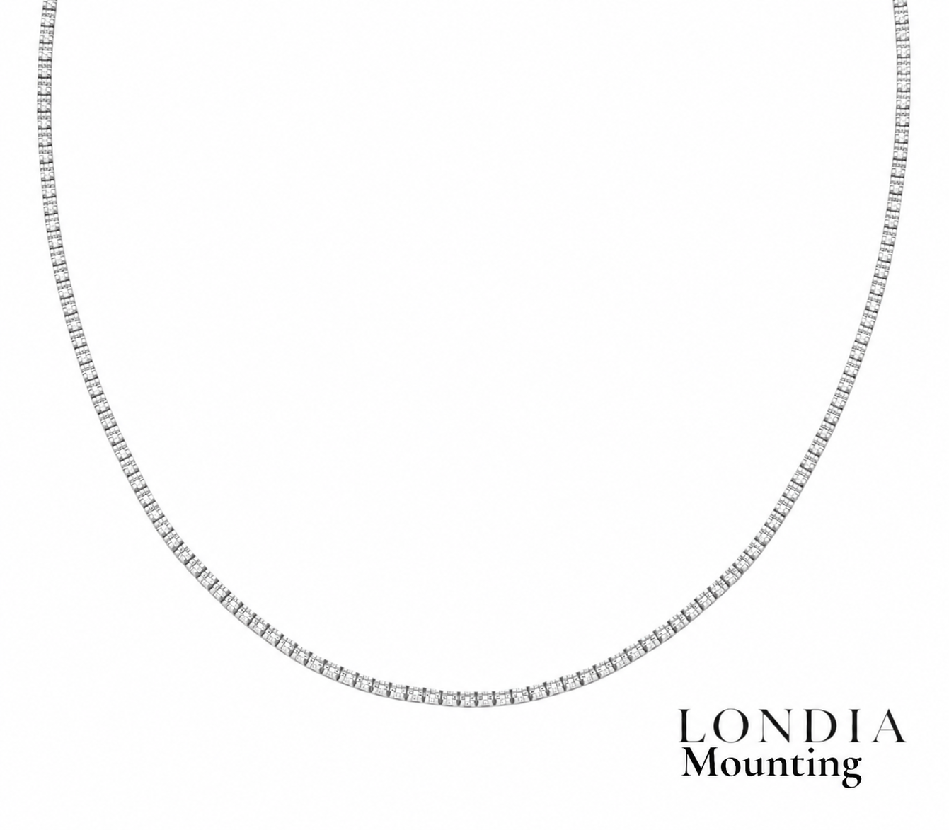 Mounting Tennis Necklace