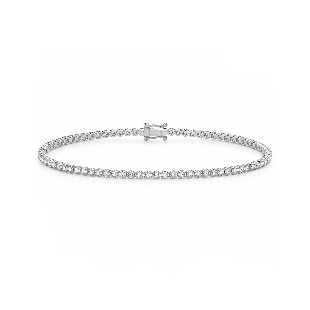 1 Carat Crown Design Natural Diamond Tennis Bracelet