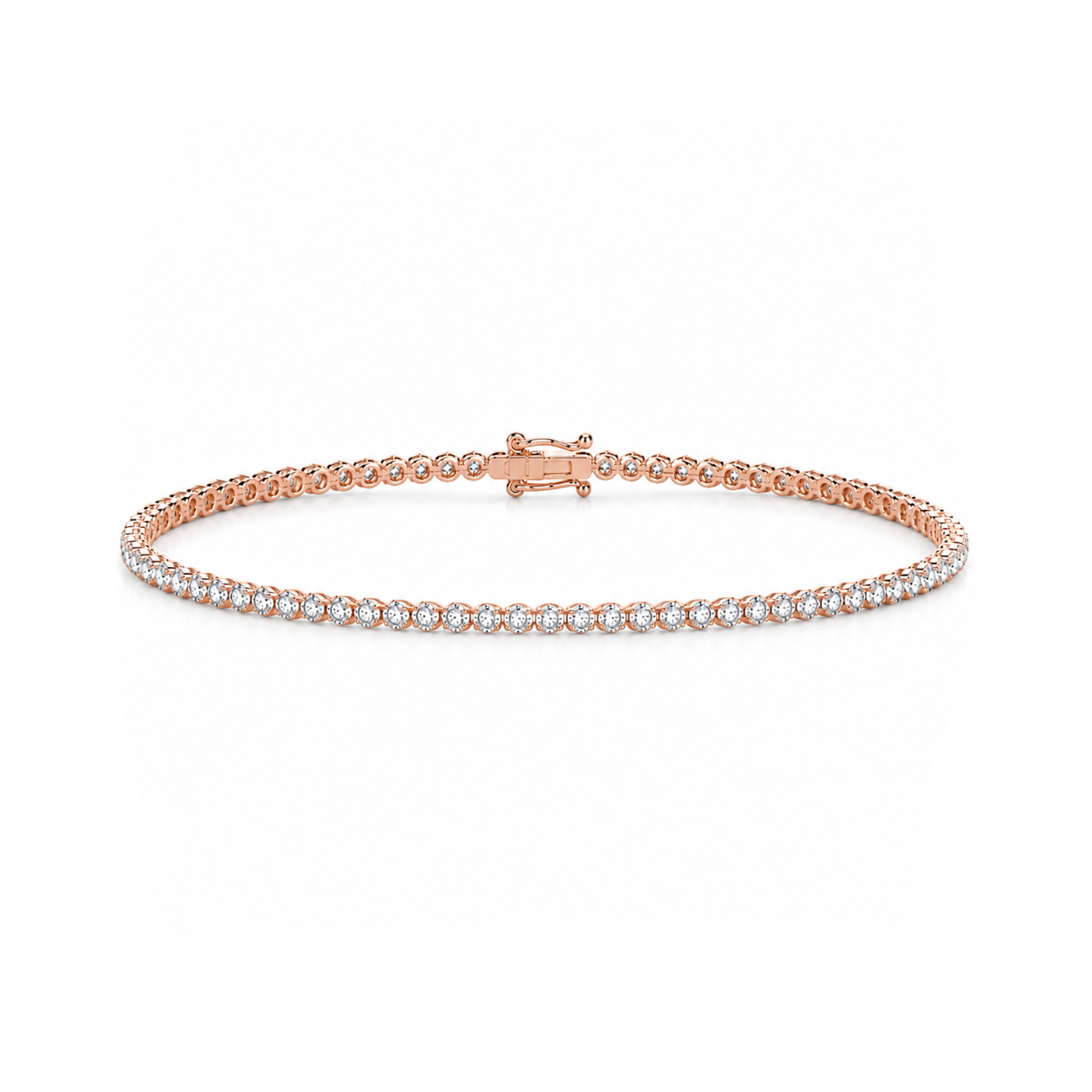 1 Carat Crown Design Natural Diamond Tennis Bracelet